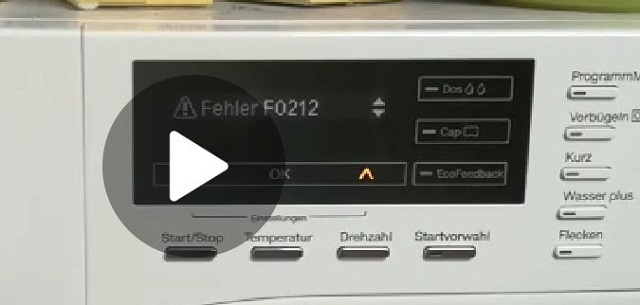 Ошибка F212 в стиральной машине Miele