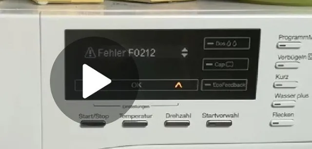 ошибка F0212 стиральная машина Миле Ошибка F212 в стиральной машине Miele