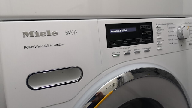 ошибка f214 в стиральной машине Miele