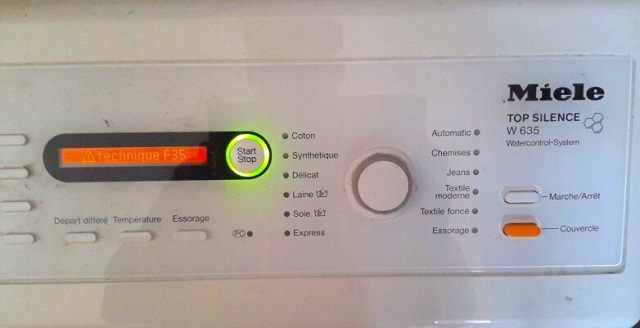 Ошибка F35 в стиральной машине Miele