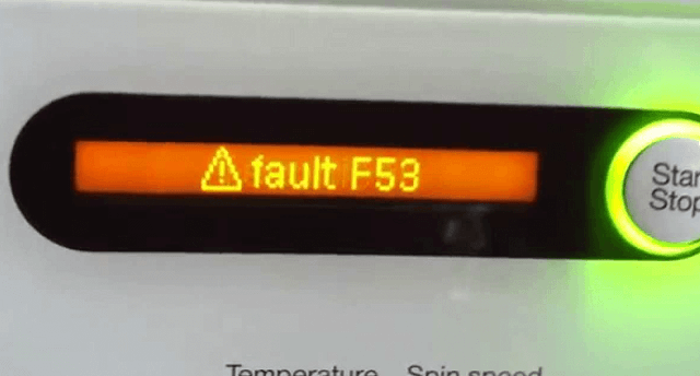 Ошибка F53 в стиральной машине Miele