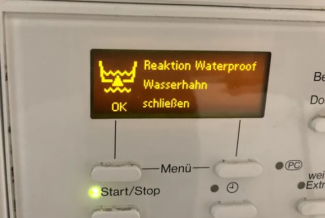 Ошибка WaterProof в немецкой стиральной машине Miele